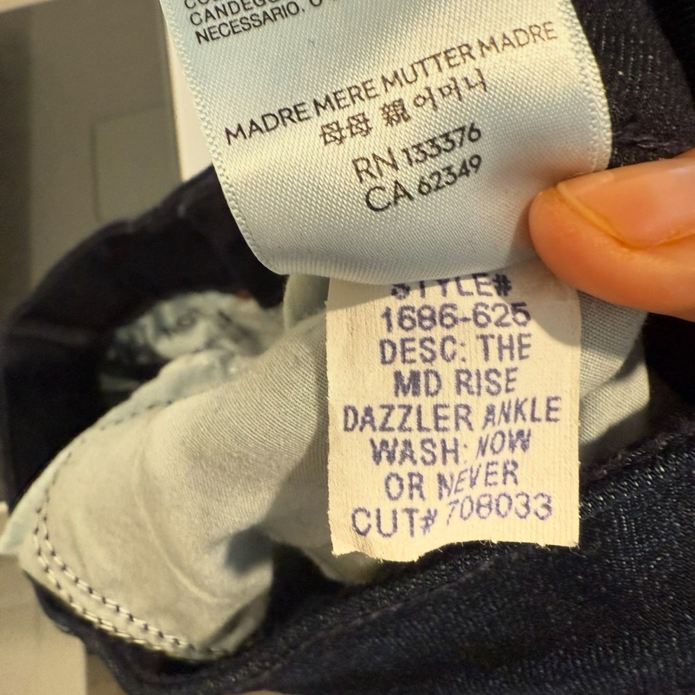 NWOT MOTHER Denim The Mid Rise Dazzler Ankle (28”) | Size 25 - Picture 6 of 14
